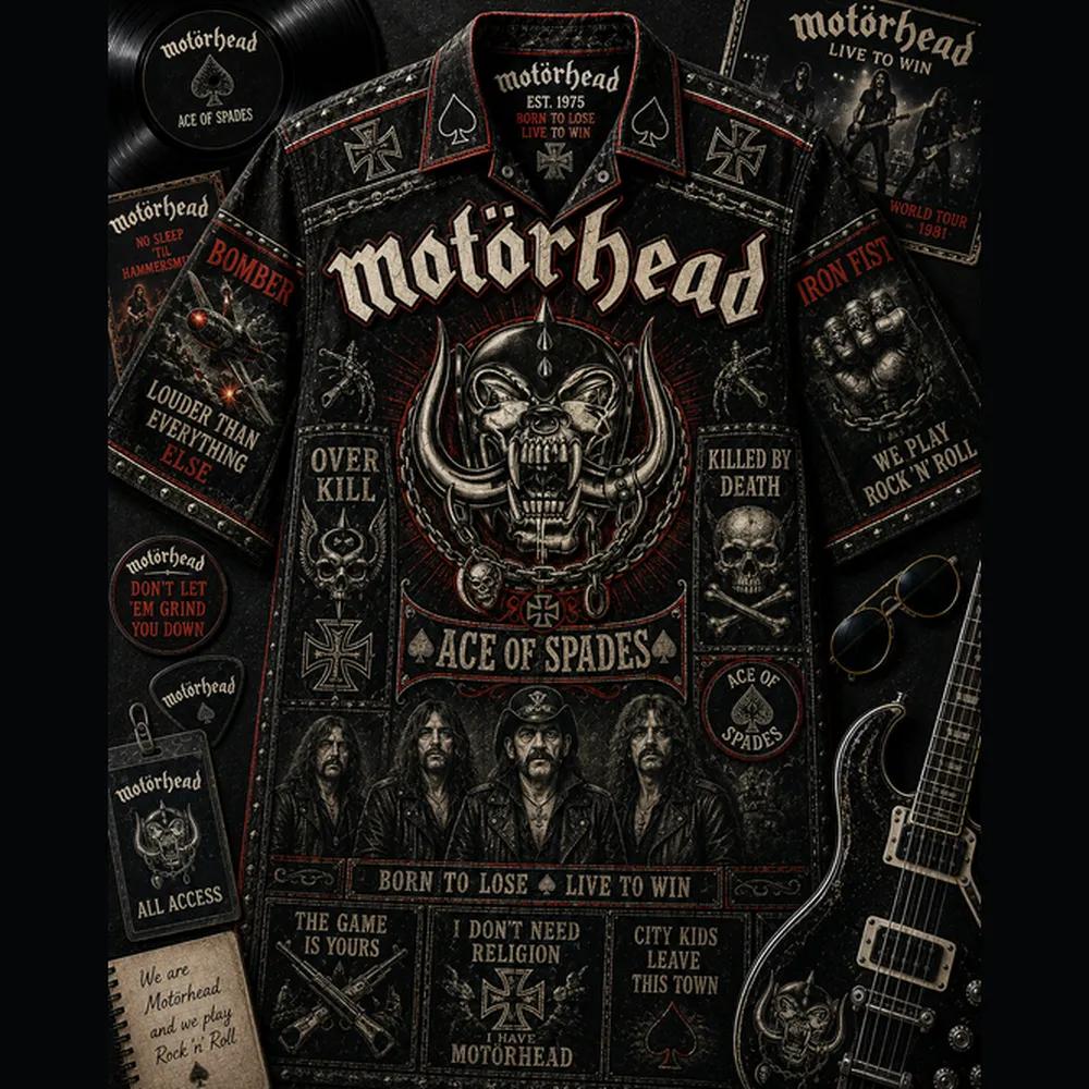 Motörhead Hawaiian Shirt - Vintage Music Rock Fan Gift - Luminatee